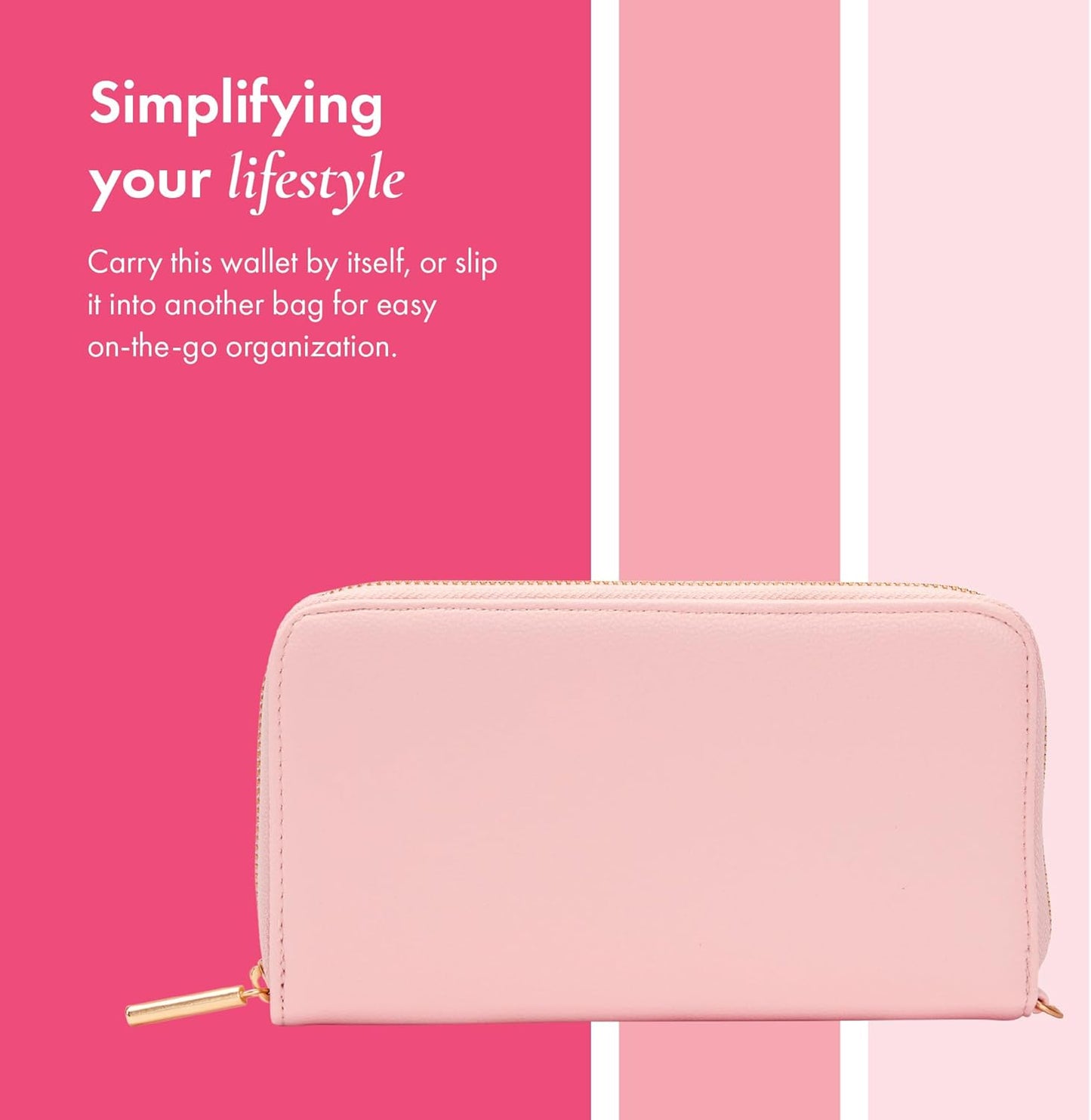 Women's RFID-Blocking Leather Card Holder Wallet with 36 Slots - Large Capacity Passport Money Safe Genuine Finest Stitching Solid Candy Color Smartphone Peace Of Mind Privacy