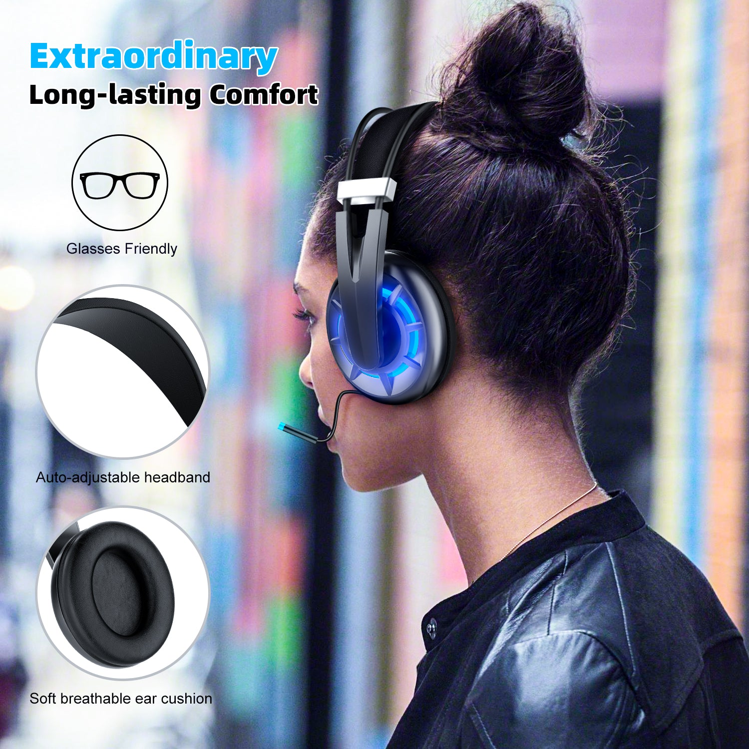 WINTORY Air 2.4G Headset for PS4 PC TV Wireless Gaming Headphones Wintory