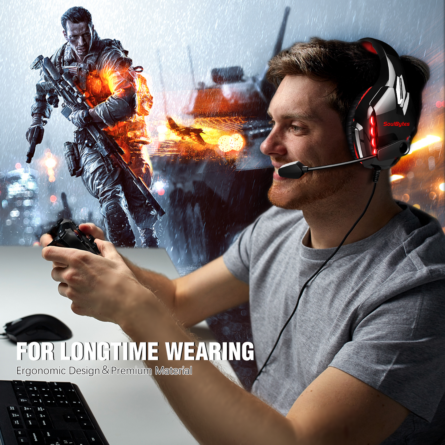 LED Light Display Wintory Soulbytes S11 Gaming Headset Wintory
