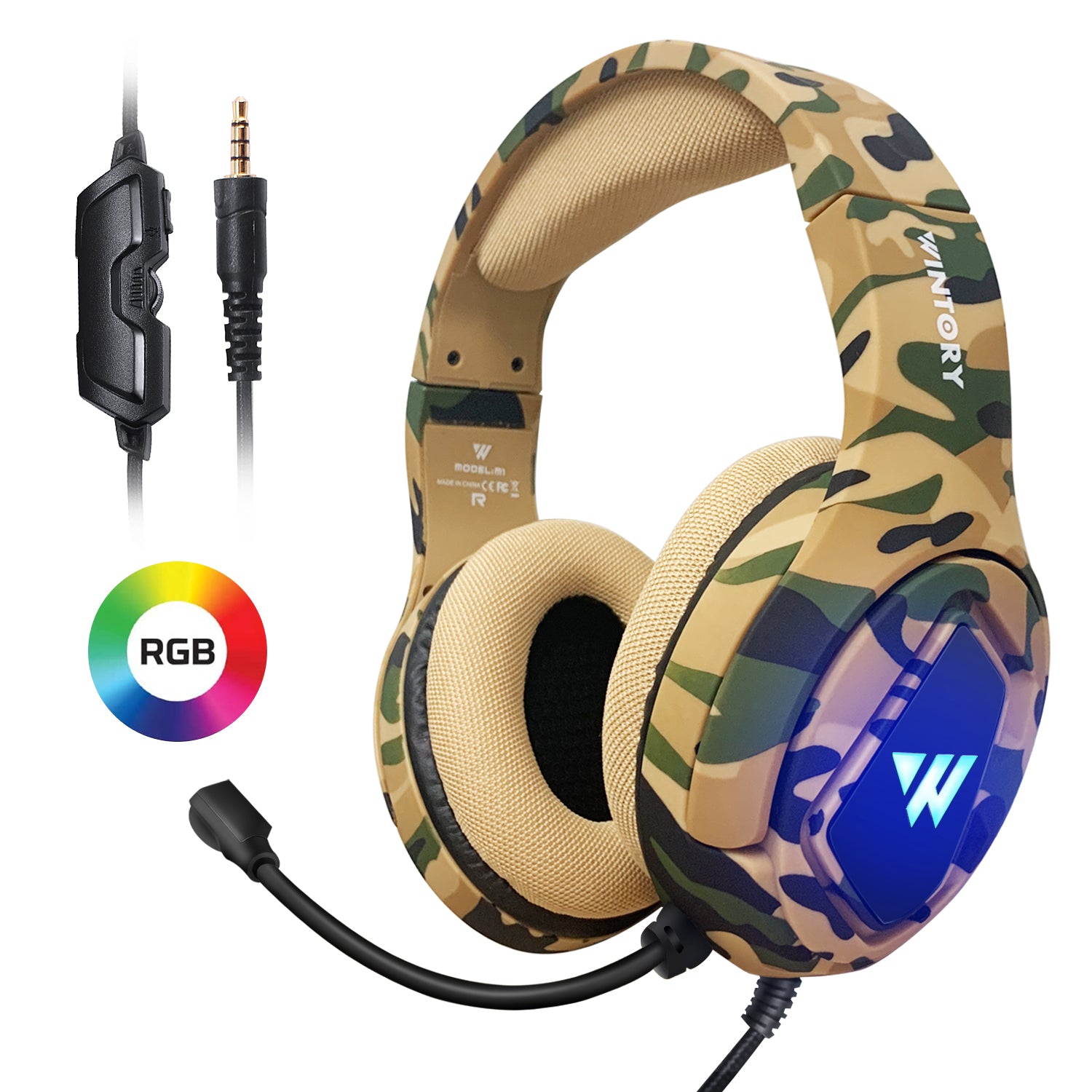 M1 Camouflage Color Gaming Headset Wintory