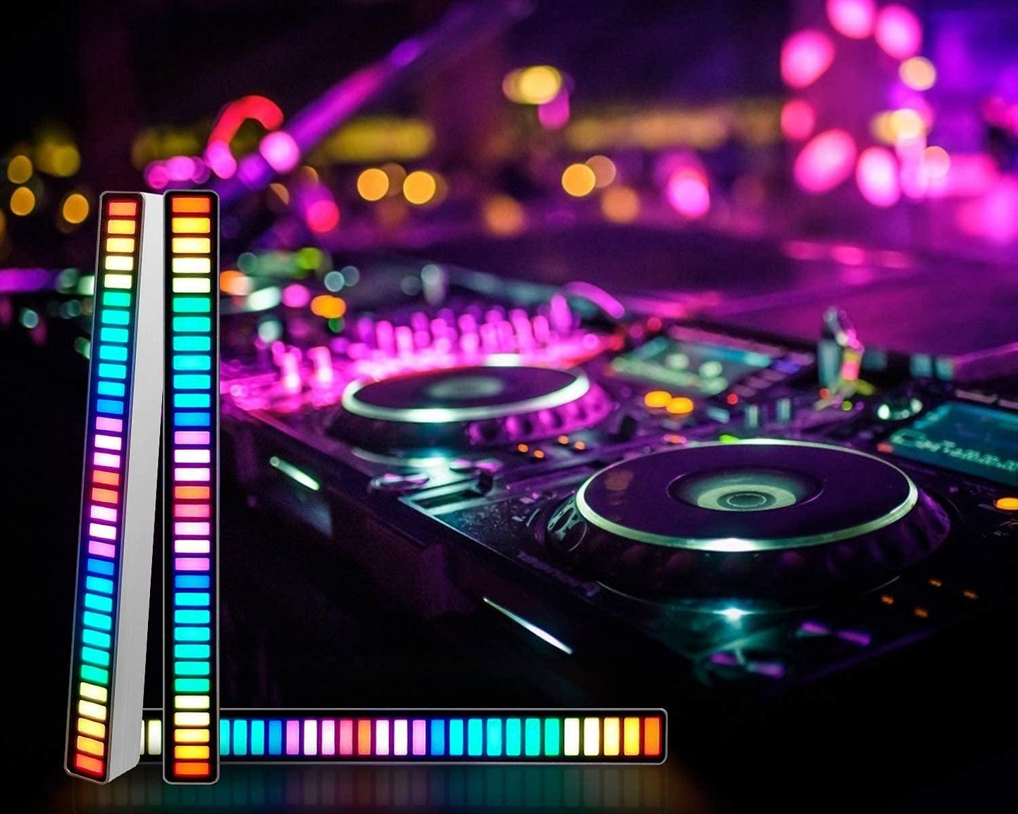 32 Beads With Battery Sound Rhythm Control Light RGB Colorful Voice-Activated Audio Spectrum LED Rhythm Light Wintory