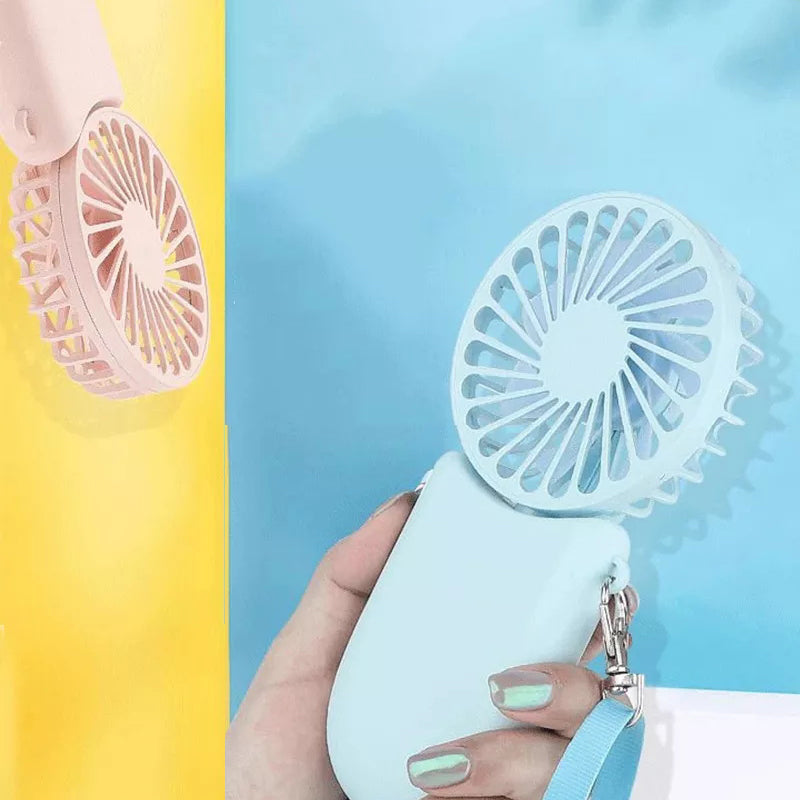 Mini Handheld Fan, USB Desk Fan, Small Personal Portable Table Fan with USB Rechargeable Battery Operated Cooling Folding Electric Fan for Travel Office Room Household Wintory
