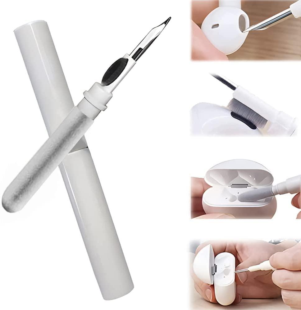 Bluetooth Earbuds Cleaning Pen, Multifunction Airpod Cleaner Kit with Soft Brush for Wireless Earphones Bluetooth Headphones Charging Box Accessories, Computer, Camera and Mobile Phone White Wintory