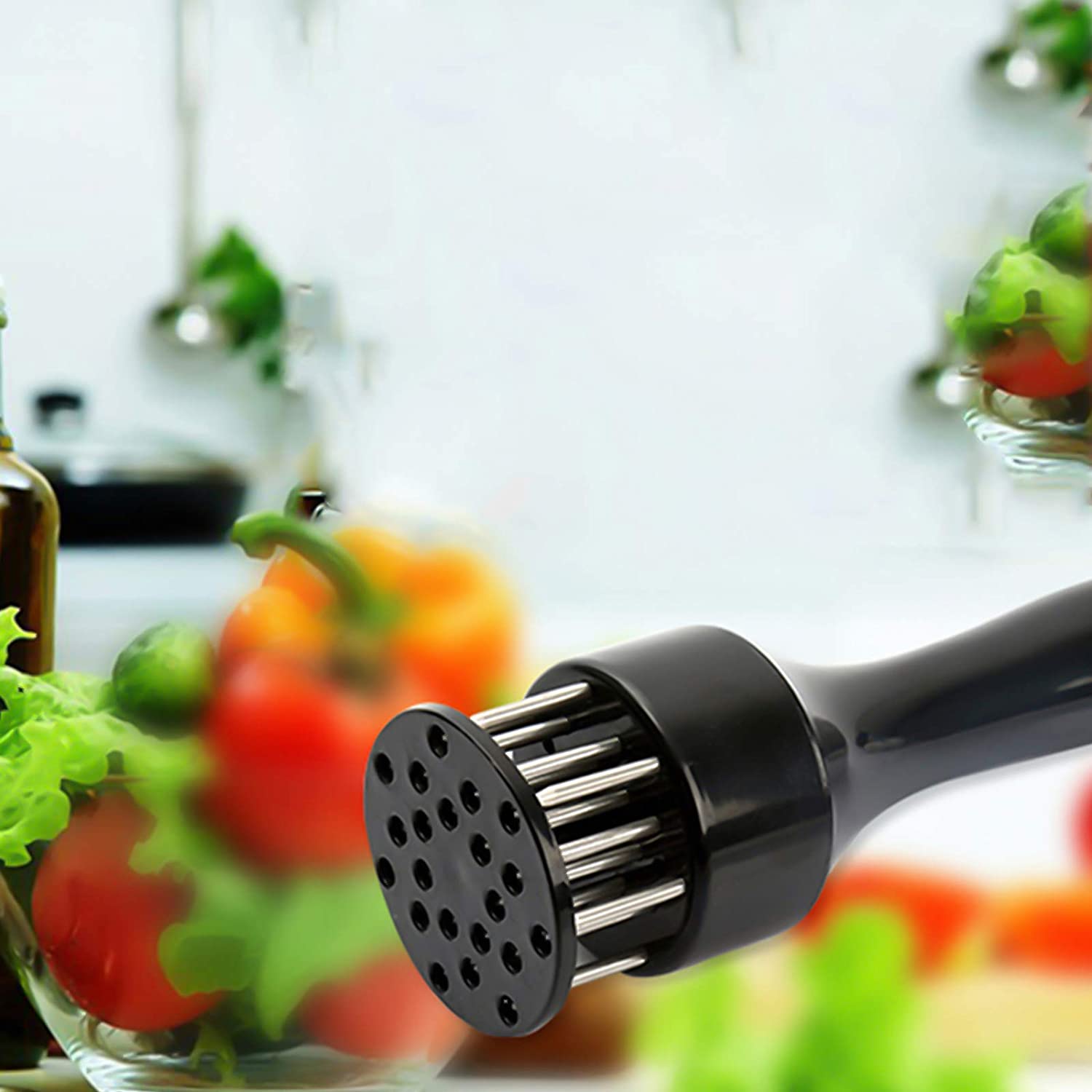 Meat Tenderizer Needle Tool, Stainless Steel Needle Manual Steak Hammer Mallet Tool for Kitchen Cooking Chicken Breasts Steak, Pork, Chicken, Fish, Beef Wintory