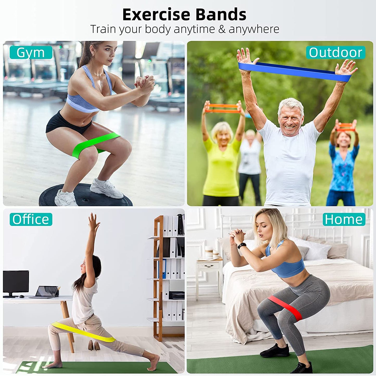 Resistance Bands, Exercise Workout Bands for Women and Men, 5 Set of Stretch Bands for Booty Wintory