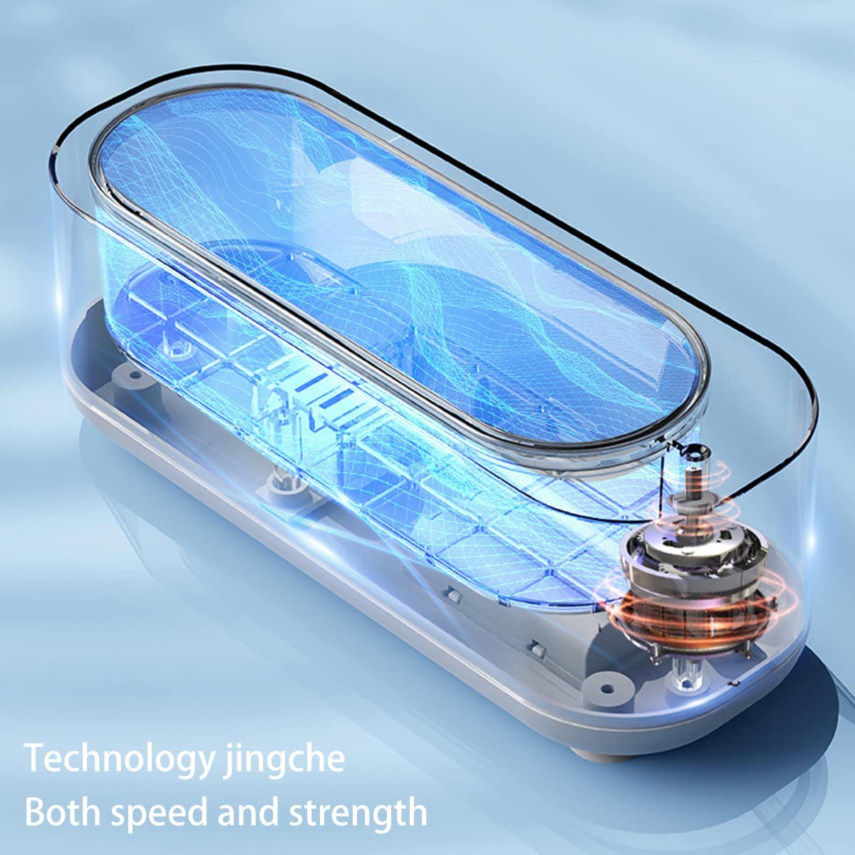 Portable Ultrasonic Cleaner, 300ML Professional Ultrasonic Cleaning Machine Ultrasonic Jewelry Cleaner for Glasses Jewelry Rings Necklaces Coin Watches Dentures Wintory
