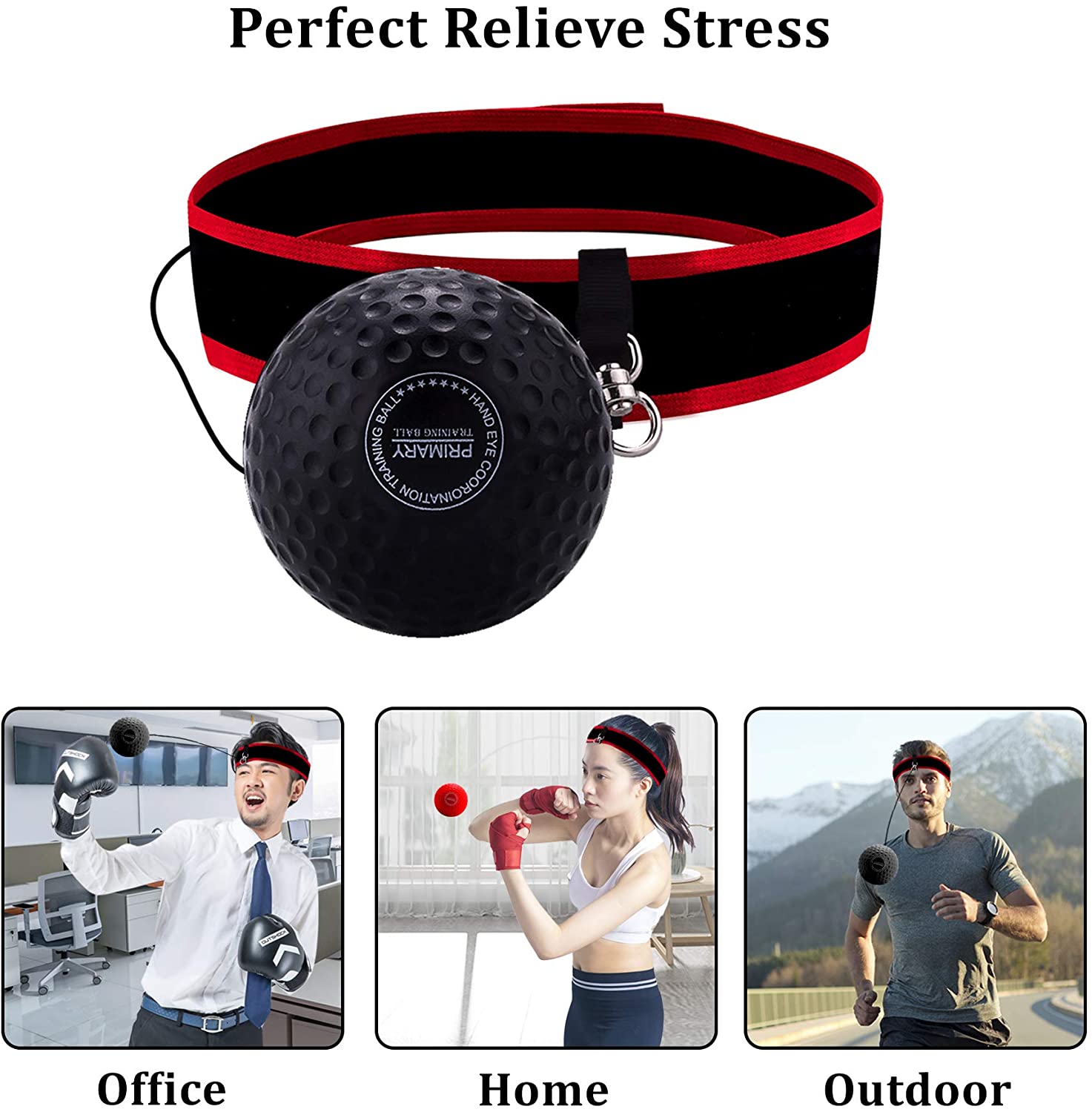 Upgraded Boxing Reflex Ball,Difficulty Levels Boxing Training Ball with Headband Perfect for Agility,Reaction, Punching Speed, Fight Skill, Fitness and Hand Eye Coordination Training,Newst Boxing Equipment for Adult and Kids Wintory