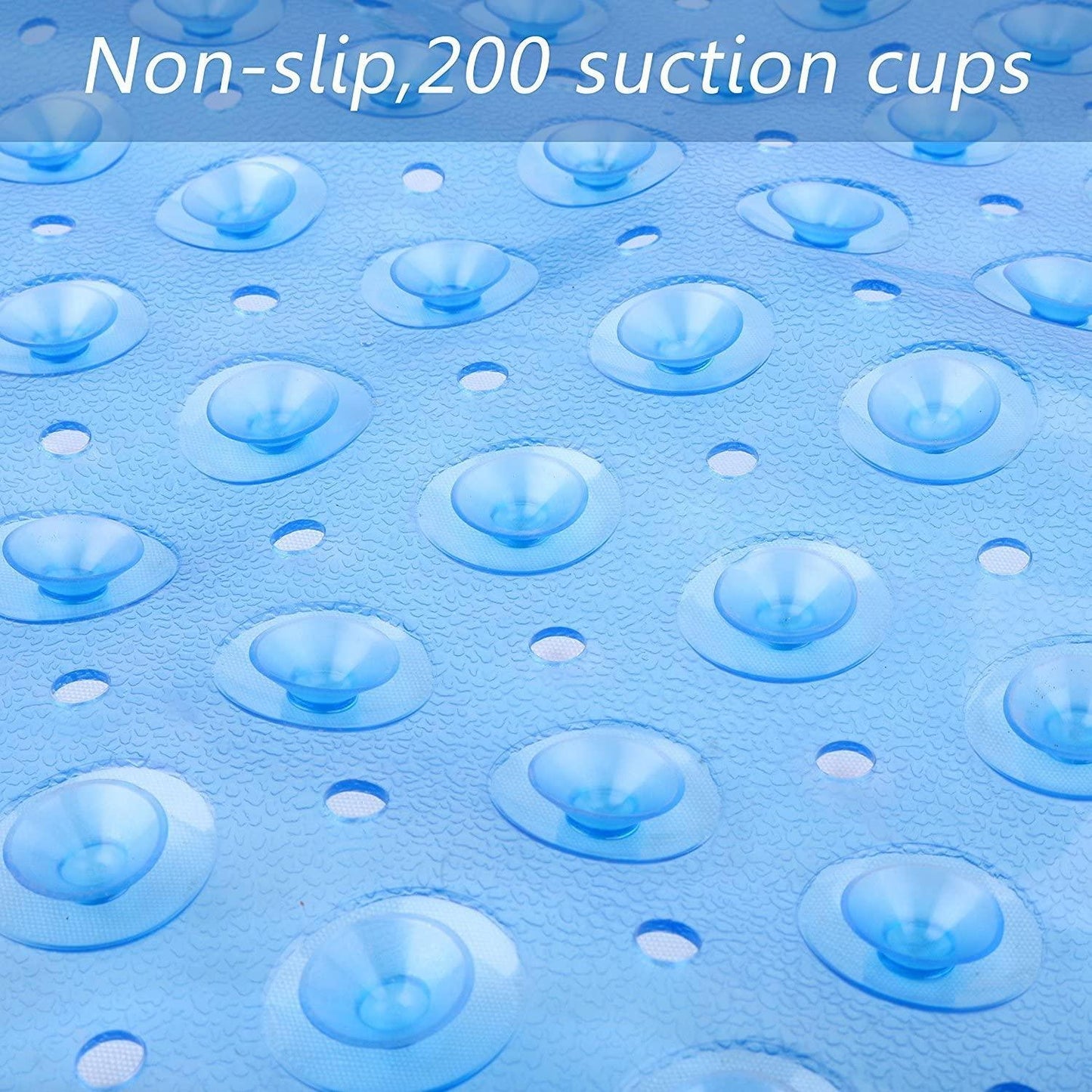 Extra Long Bath Mats, Shower Mats Mildew Resistant Non-slip Pebbled Bathtub Mats with Suction Cup for Bathroom, Machine Washable, 100 x 40cm Wintory