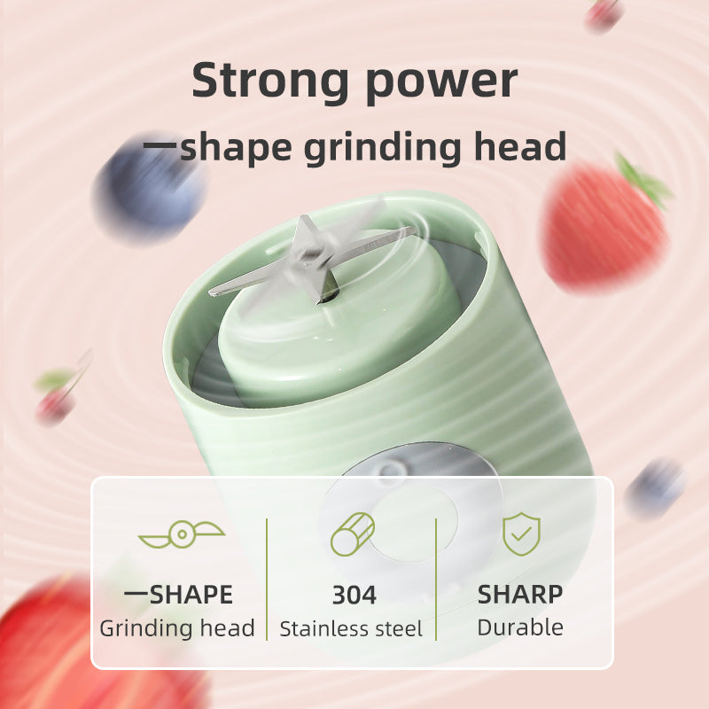 Portable Juicer Blender, Mini Blender for Smoothies, 500ml Small Blender Cup, Smoothies Maker Fruit Blender Cup With USB Rechargeable, Six Blades Mini Travel Blender Wintory