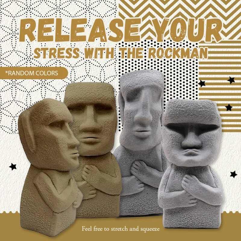 Rock Man Stress Fun Stress Relief Anti Stress Toys Relieve Anxiety Vent Heal Your Emotions Less Suitable for Children and Adults Wintory