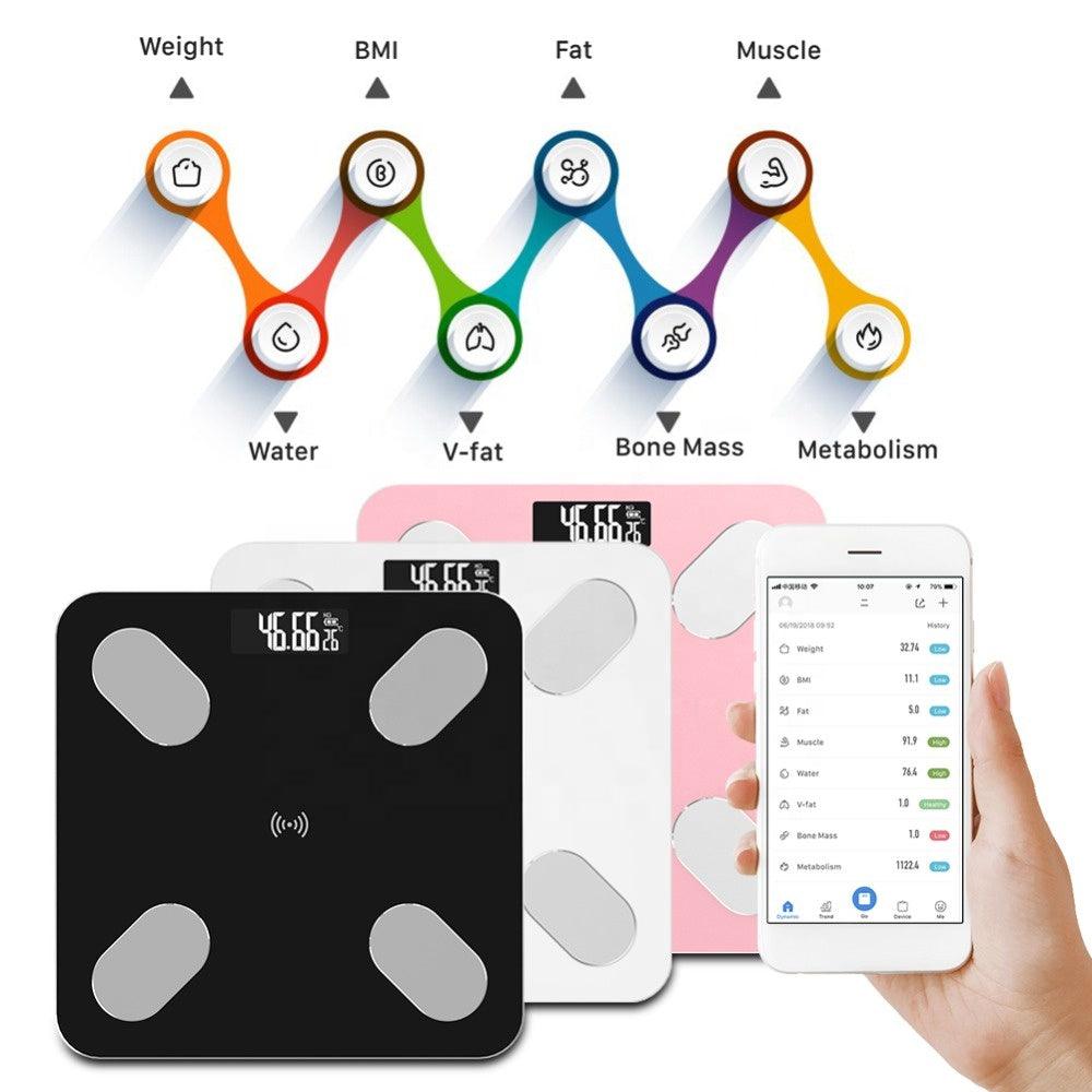 Bluetooth Body Fat Scales, Smart Digital Bathroom Weight Weighing Scales for Body Composition Analyzer with Smart APP, Body Composition Scales for Fitness Wintory