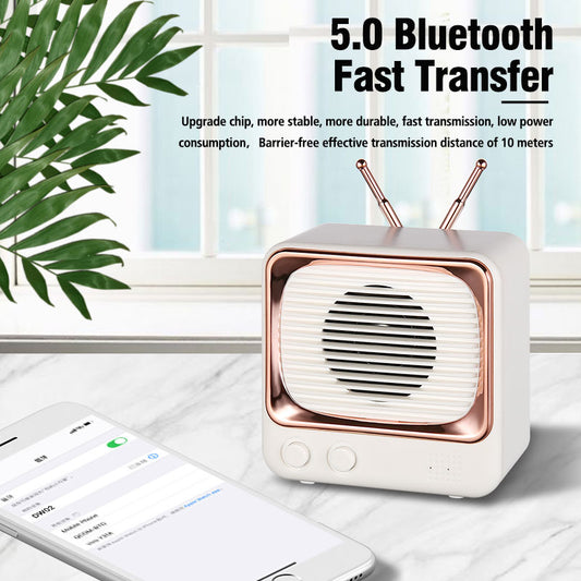 Retro TV Bluetooth Speaker High Quality Mini Wireless BT 5.0 Portable Speaker Wintory