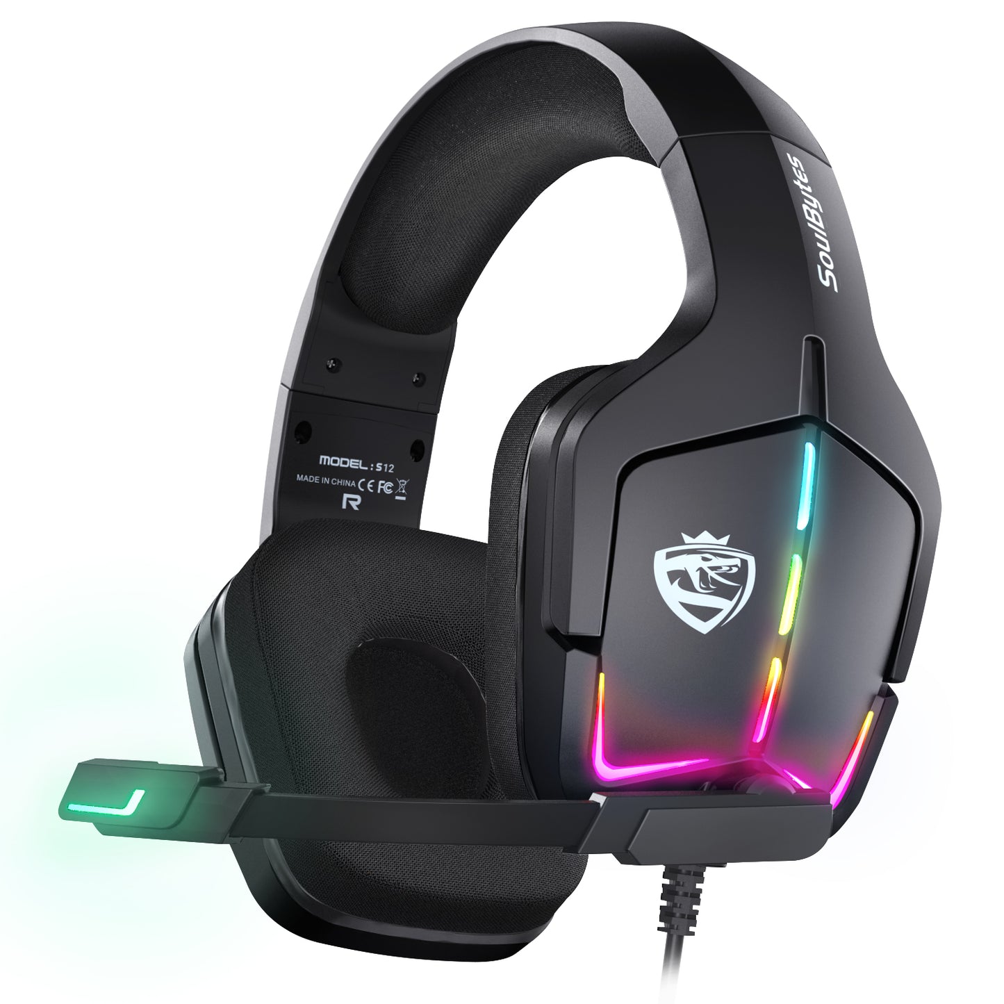 RGB LED Light Display Wintory Soulbytes S12 Gaming Headset Wintory